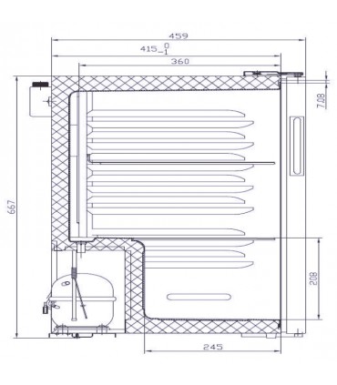 Meuble de comptoir positif COUNTER 68 GLASS SILVER / BLACK IARP Meuble de comptoir positif COUNTER 68 GLASS SILVER / BLACK IARP