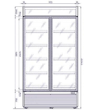 Vitrine verticale positive avec porte EIS 112.3 IARP Vitrine verticale positive avec porte EIS 112.3 IARP