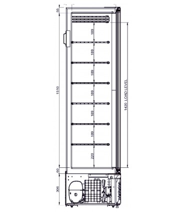Vitrine verticale négative GLEE 40 IARP