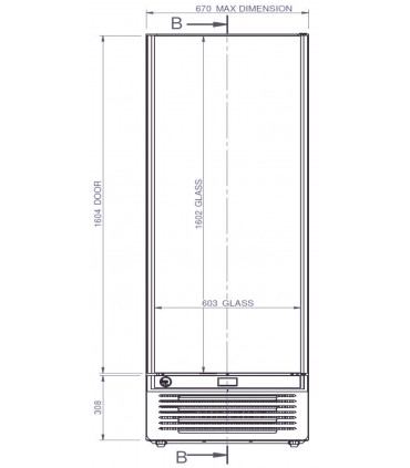 Vitrine verticale négative GLEE 55 LITE IARP