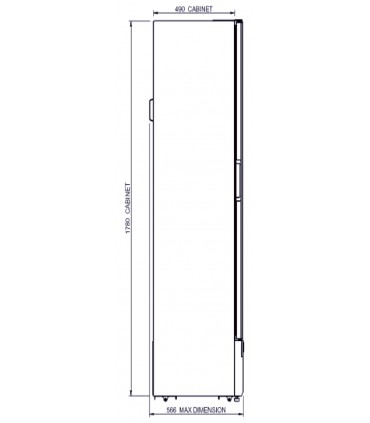 Vitrine verticale négative GLEE 55 LITE IARP