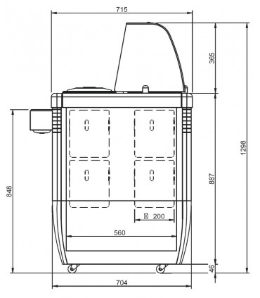 Vitrine à crèmes glacées GLOBO RETRO 440 IARP Vitrine à crèmes glacées GLOBO RETRO 440 IARP