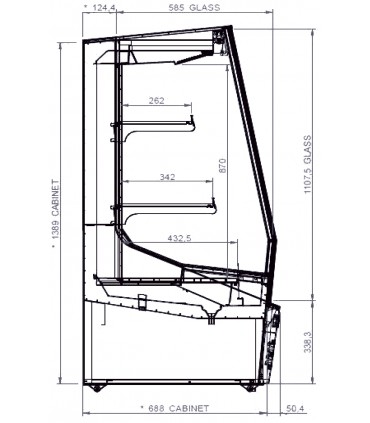 Vitrine semi-verticale positive  JOY 30 LITE 3M1 / PRIME IARP Vitrine semi-verticale positive  JOY 30 LITE 3M1 / PRIME IARP