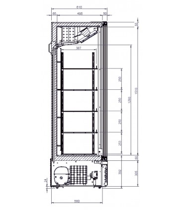 Vitrine verticale négative GLEE 45 LITE / PRIME IARP Vitrine verticale négative GLEE 45 LITE / PRIME IARP