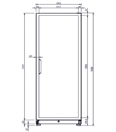 Vitrine verticale positive avec porte RUGIADA WINE & BEER / WOOD IARP