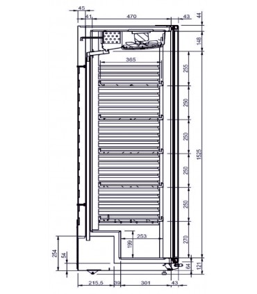 Vitrine verticale positive avec porte RUGIADA WINE & BEER / WOOD IARP