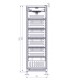 Vitrine verticale positive avec porte SUN 42 WHITE / BLACK IARP