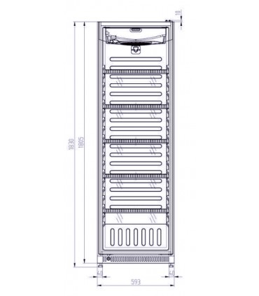 Vitrine verticale positive avec porte SUN 42 WHITE / BLACK IARP