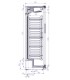 Vitrine verticale positive avec porte SUN 42 WHITE / BLACK IARP