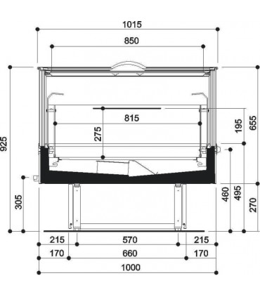 Bac libre-service SVABAGLASS 150 NP BLACK IARP