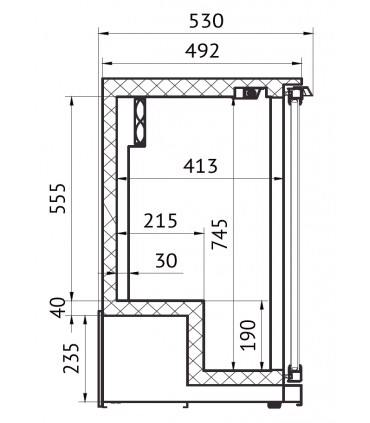 Meuble de comptoir positif TOP BAR 2P IARP