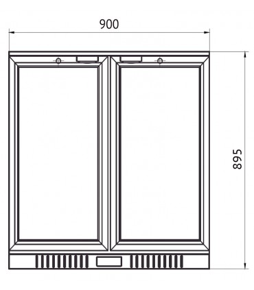 Meuble de comptoir positif TOP BAR 2P IARP