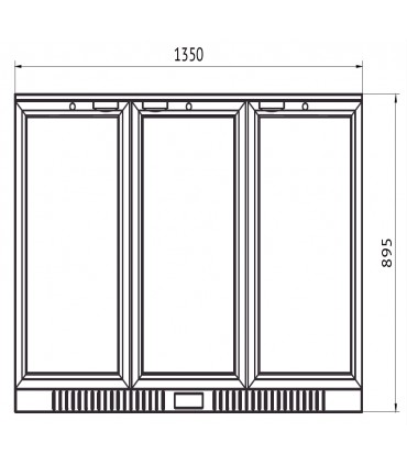 Meuble de comptoir positif TOP BAR 3P IARP