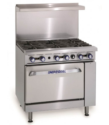 Fourneau gaz 915 mm 6 feux 1 four Réf. IR-6  Imperial