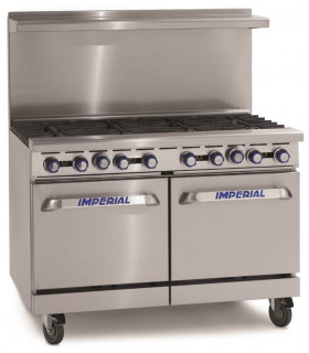 Fourneau gaz 1220 mm 8 feux 2 fours Réf. IR-8  Imperial