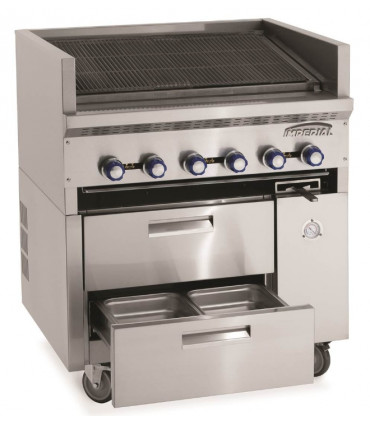 Fourneau gaz 600 mm avec tiroirs réfrigérés Réf. IR-36ABR-SC  Imperial