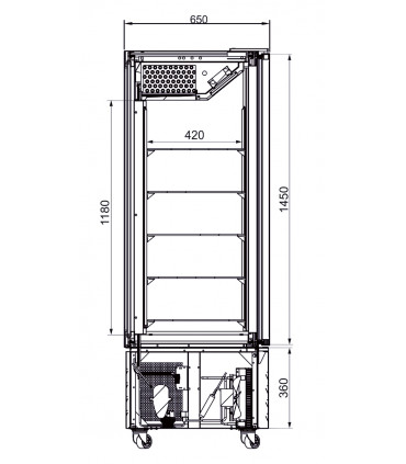 Vitrine verticale positive HESTIA 400 P IARP
