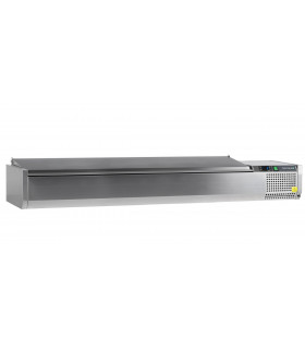 Vitrine réfrigérée  GN1/4 Réf. VK33-200 S/S LID Tefcold