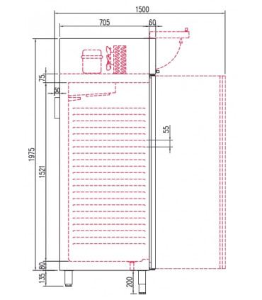 Armoire GN2/1 côtés emboutis positive 2 portes HEGR-1002-PF85 CORECO Armoire GN2/1 côtés emboutis positive 2 portes HEGR-1002-PF85 CORECO