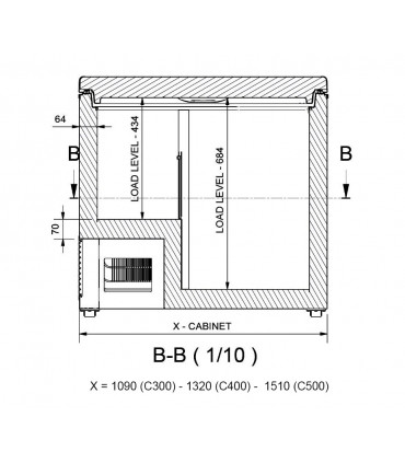 Réfrigérateur horizontal froid positif C300 IARP