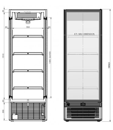 Vitrine verticale positive avec porte GLEE GLASS 42 IARP Vitrine verticale positive avec porte GLEE GLASS 42 IARP