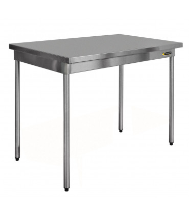 Table centrale sans étagère démontable confort CHR inox 12/10  à bords droits Sofinor Table centrale sans étagère démontable confort CHR inox 12/10  à bords droits Sofinor