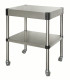 Table multi-services sur roulettes confort CHR inox 12/10  à bords droits Sofinor