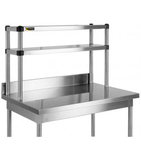 Double étagères à fixer sur table inox 12/10 Sofinor