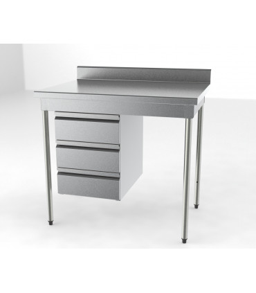 Bloc 3 tiroirs GN1/1 pour table démontable inox 12/10 Sofinor Bloc 3 tiroirs GN1/1 pour table démontable inox 12/10 Sofinor