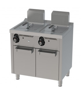 Friteuse à gaz 8 L+8 L série 600 sur placard FDG8L8L600E HR