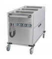 Chariot Bain-marie à eau 3 x GN 1/1 avec soubassement chauffant vertical CCBM3CV CASSELIN