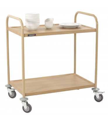Chariot de service imitation bois 2 plateaux CCSB2P CASSELIN Chariot de service imitation bois 2 plateaux CCSB2P CASSELIN