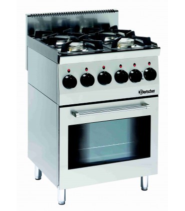 Fourneau gaz 600, L600, 4PL, FE Bartscher