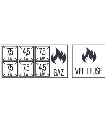 Fourneau gaz à poser 6 feux HP 120  C7FOG6FHP120 CASSELIN