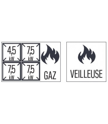 Fourneau gaz à poser 4 feux HP 80  C7FOG4FHP80 CASSELIN