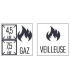 Fourneau gaz 2 feux avec soubassement HP 40  C7FOG2FHP40S CASSELIN