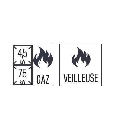 Fourneau gaz 2 feux avec soubassement HP 40  C7FOG2FHP40S CASSELIN