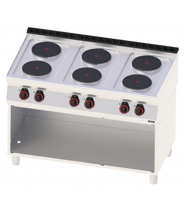 Fourneau électrique 6 feux avec soubassement 120  C7FOE6F120S CASSELIN