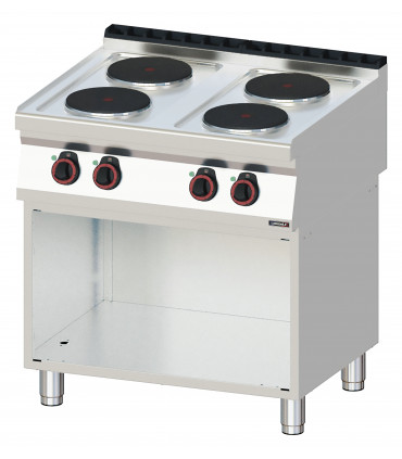 Fourneau électrique 4 feux avec soubassement 80  C7FOE4F80S CASSELIN