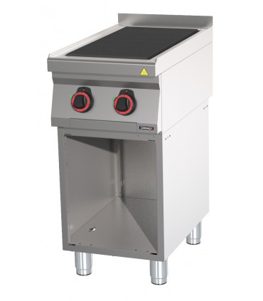 Fourneau électrique 2 plaques coup de feu avec soubassement 40  C7FOE2P40S CASSELIN