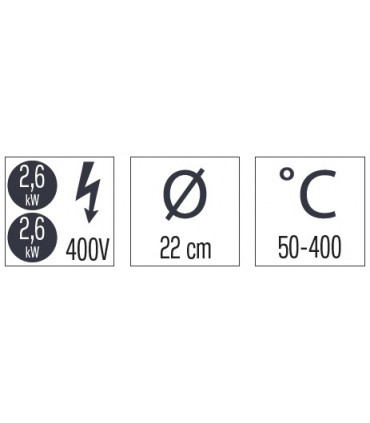 Fourneau électrique à poser 2 feux 40  C7FOE2F40 CASSELIN Fourneau électrique à poser 2 feux 40  C7FOE2F40 CASSELIN