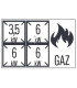 Fourneau gaz 4 feux avec soubassement 80  C7FOG4F80S CASSELIN