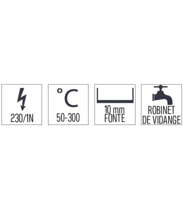 Sauteuse électrique 6L avec vanne de vidange 33  C6SEV633 CASSELIN