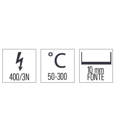 Plaque à snacker Fonte Rainurée Lisse 99  C6PASFRL99 CASSELIN