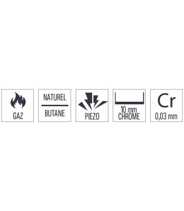 Plaque à snacker Chrome Texturée 99 Gaz  C6PASCTG99 CASSELIN