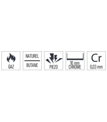 Plaque à snacker Chrome Texturée 33 Gaz  C6PASCTG33 CASSELIN Plaque à snacker Chrome Texturée 33 Gaz  C6PASCTG33 CASSELIN