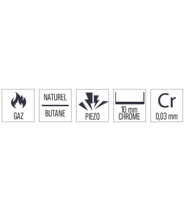 Plaque à snacker Chrome Rainurée 33 Gaz  C6PASCRG33 CASSELIN Plaque à snacker Chrome Rainurée 33 Gaz  C6PASCRG33 CASSELIN