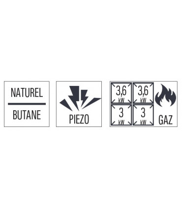 Fourneau gaz à poser 4 feux P 66  C6FOG4FP66 CASSELIN