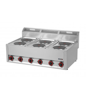 Fourneau électrique à poser 6 feux T 99  C6FOE6FT99 CASSELIN