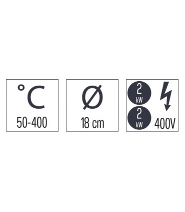 Fourneau électrique à poser 2 feux T 33  C6FOE2FT33 CASSELIN Fourneau électrique à poser 2 feux T 33  C6FOE2FT33 CASSELIN